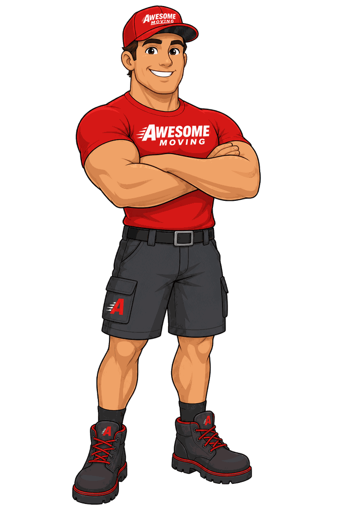 Awesome Moving mover mascot